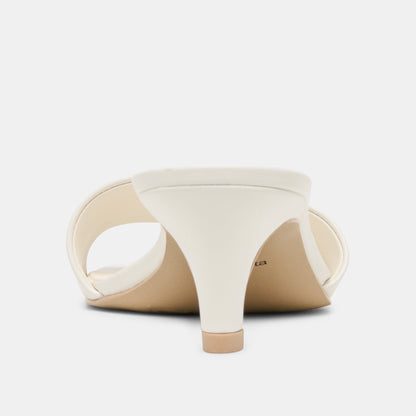REXA WIDE HEELS TRUE WHITE LEATHER
