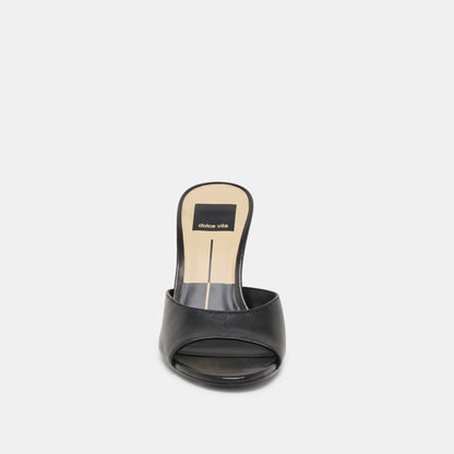 ROSHA HEELS BLACK LEATHER