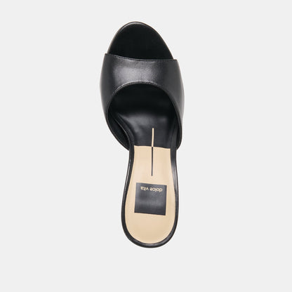 ROSHA HEELS BLACK LEATHER