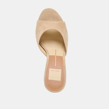 ROSHA HEELS CAMEL SUEDE
