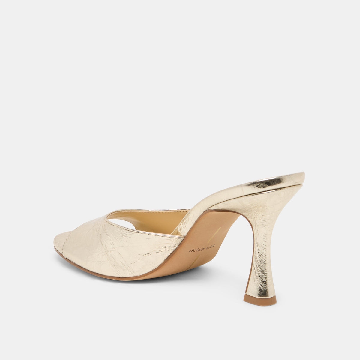 ROSHA HEELS PLATINUM DISTRESSED LEATHER