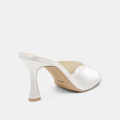 ROSHA HEELS TRUE WHITE SATIN