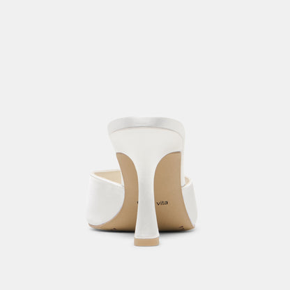 ROSHA HEELS TRUE WHITE SATIN