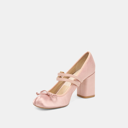 TIARAH HEELS LT BLUSH SATIN