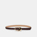 Organic Oval Mahogany Gold Buckle Belt | Dolce Vita