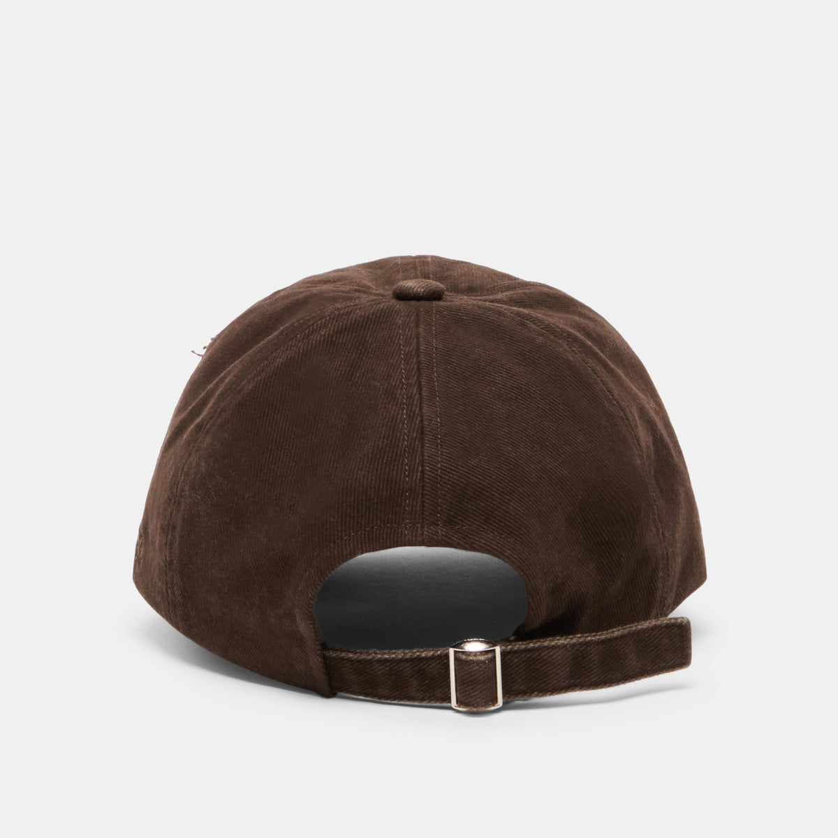DISTRESSED BASEBALL CAP DARK BROWN