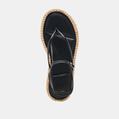 COVE SANDALS BLACK LEATHER
