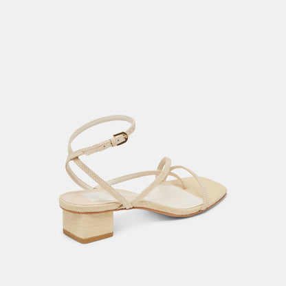KARLOS SANDALS NATURAL WOVEN RAFFIA