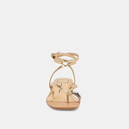TYRICE SANDALS GOLD LEATHER