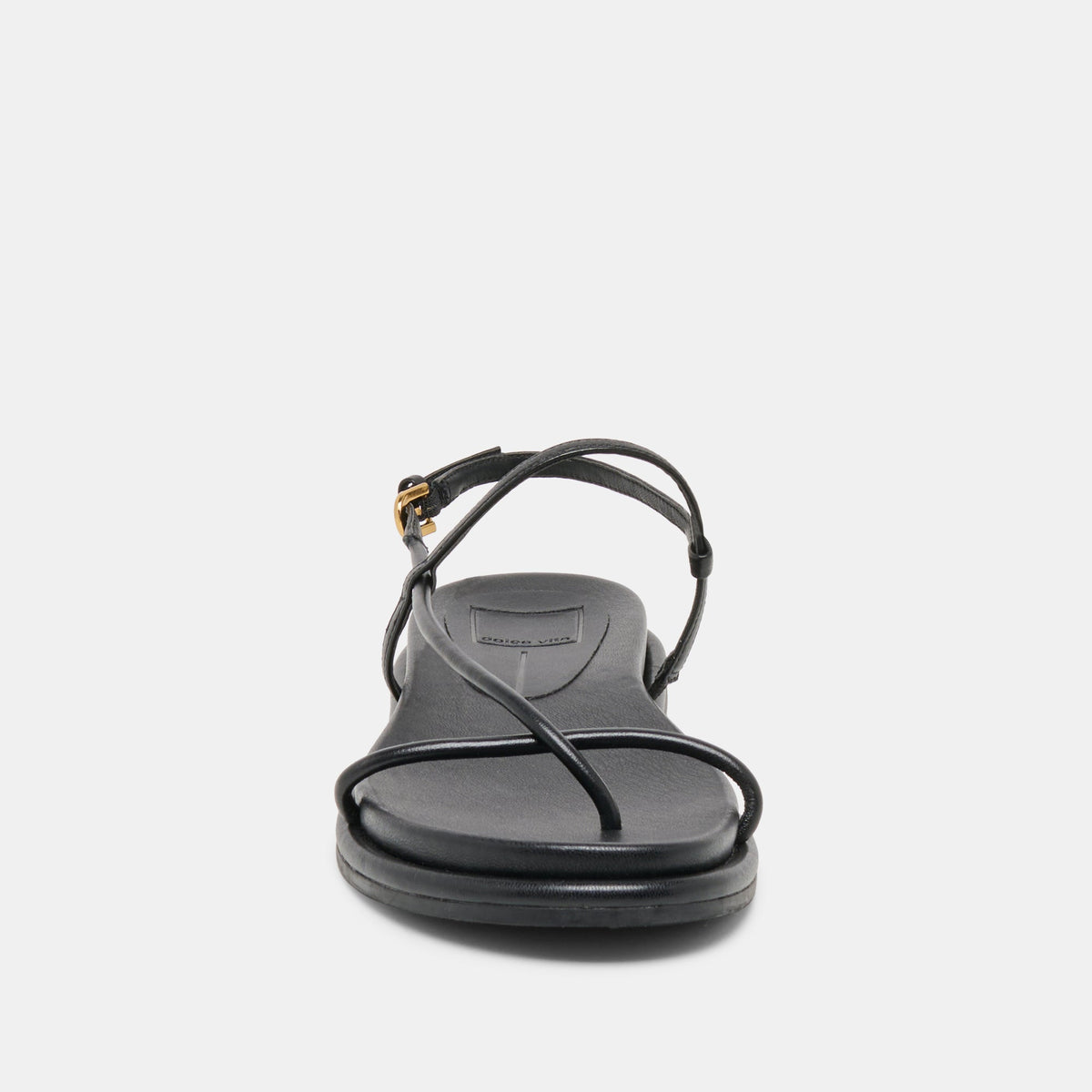 DOM SANDALS BLACK LEATHER