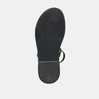 DOM SANDALS BLACK LEATHER