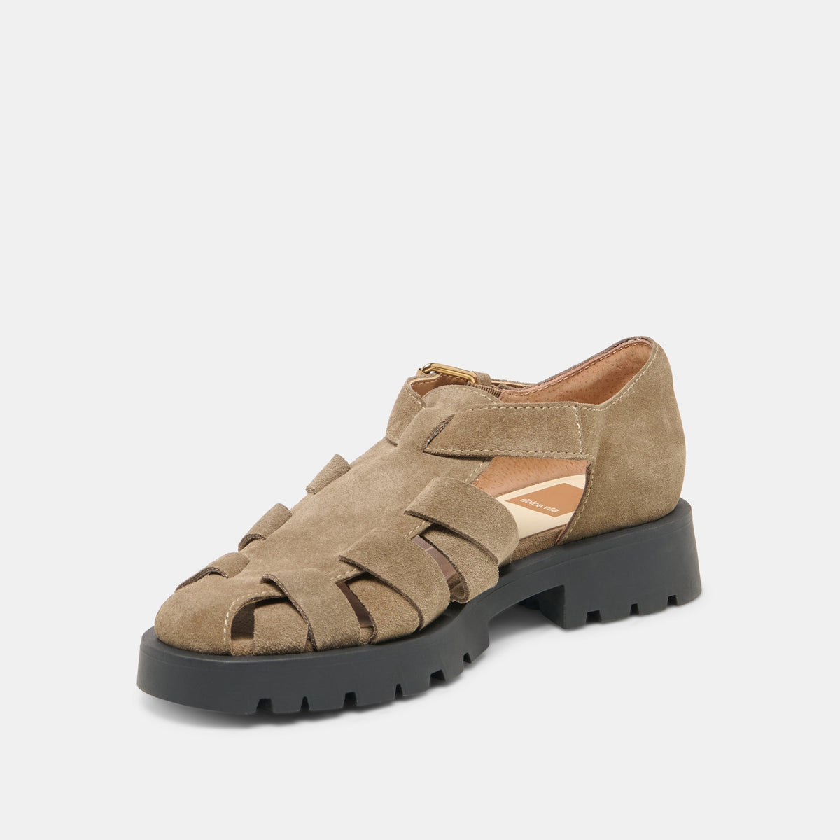 ELSAH FLATS OLIVE SUEDE