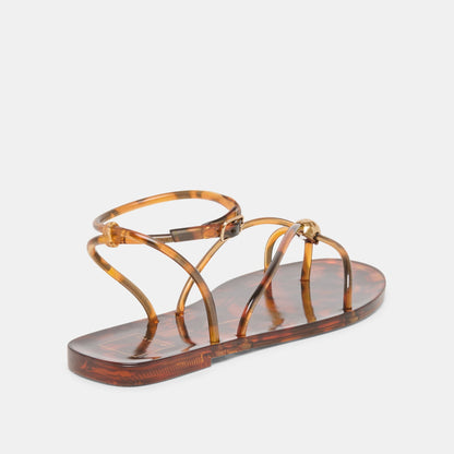 KENLEY VINYL SANDALS TORTOISE JELLY