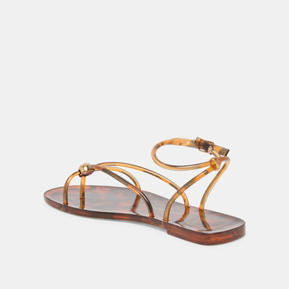 KENLEY VINYL SANDALS TORTOISE JELLY