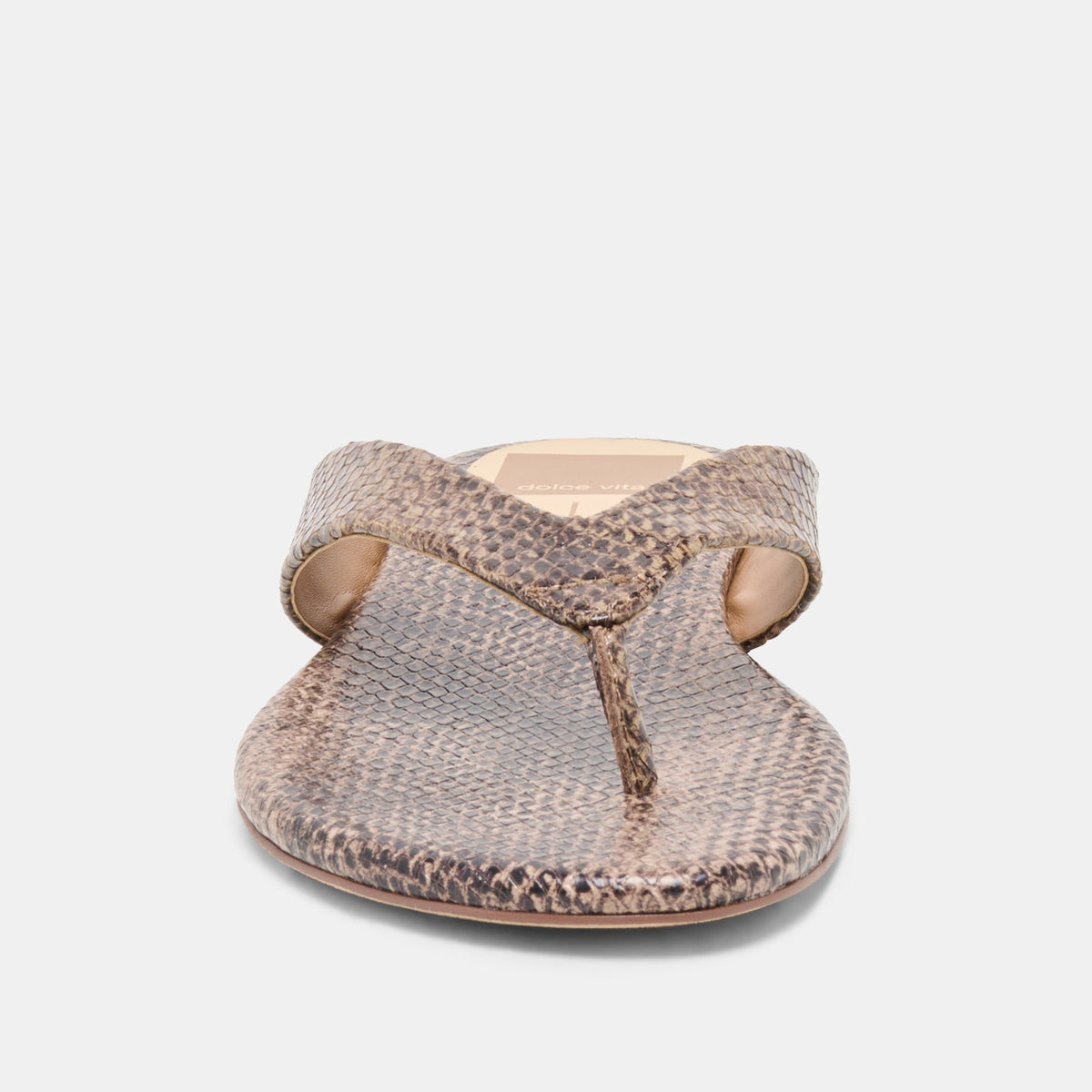 LINNET SANDALS SNAKE TAN EMBOSSED LEATHER