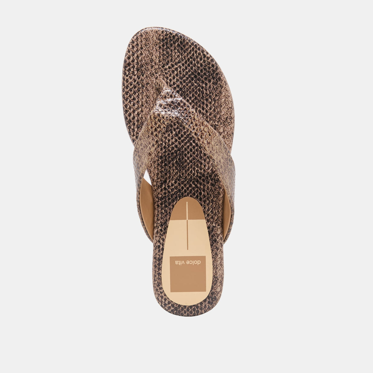 LINNET SANDALS SNAKE TAN EMBOSSED LEATHER