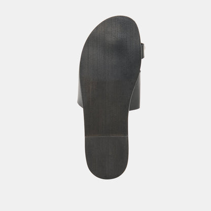 MOXY SANDALS BLACK LEATHER