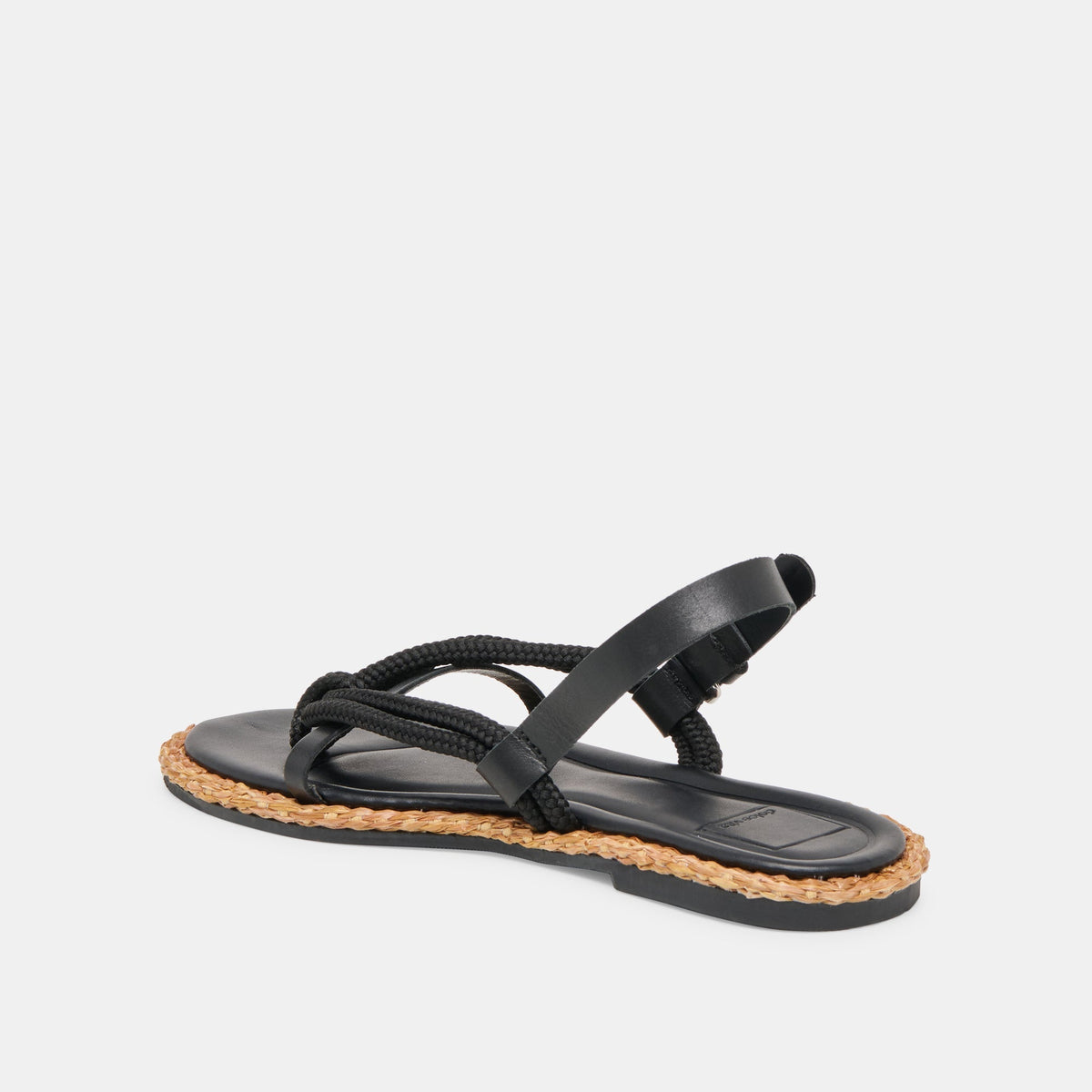 REED SANDALS BLACK LEATHER