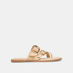 SHORE Sand Raffia Flip-Flop Buckled Sandals | Dolce Vita