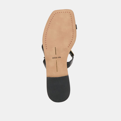 TARINA SANDALS BLACK LEATHER