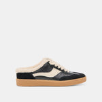 Notice Slide Plush Black Woven Leather Sneakers | Dolce Vita
