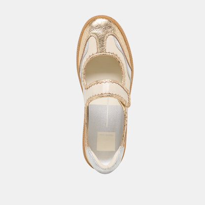 NANET SNEAKERS METALLIC MULTI LEATHER