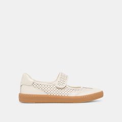 WHITE PERFORATED LEATHER