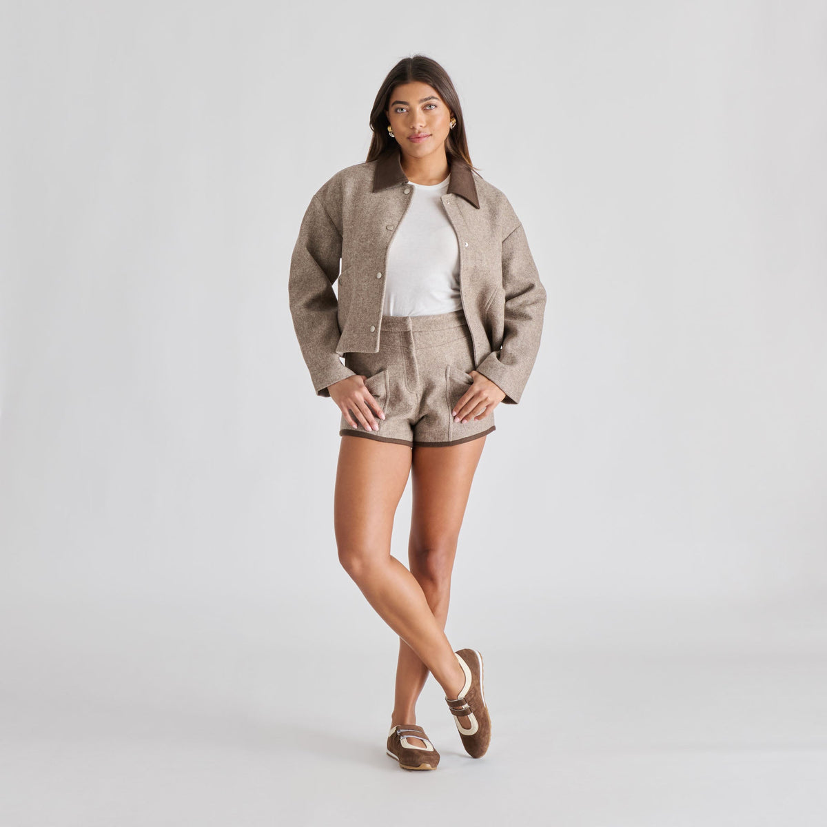 SWAN SNEAKERS DK BROWN SUEDE