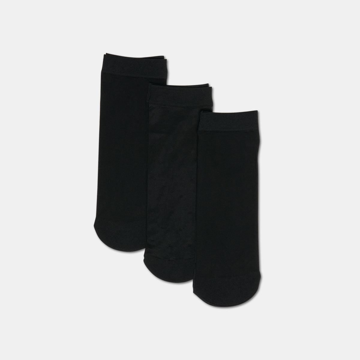 3 PACK DITSY DOT SHEER ANKLET SOCKS BLACK